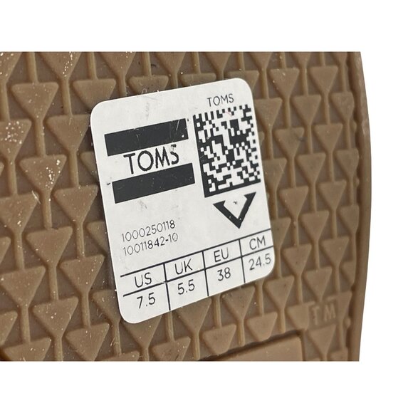 TOMS Monica Espadrille Black Wedge Sandals Womens Size 7.5 - Picture 10 of 13